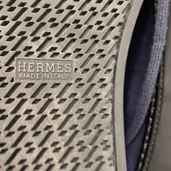 Hermes Jimmy Blue Suede High Tops Sneakers Size 11 - Picture 13 of 16